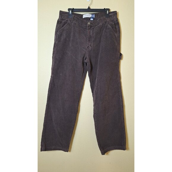 GAP Denim - Gap Vintage‎ Carpenter Pants Womens Size 12 Brown Corduroy Y2K